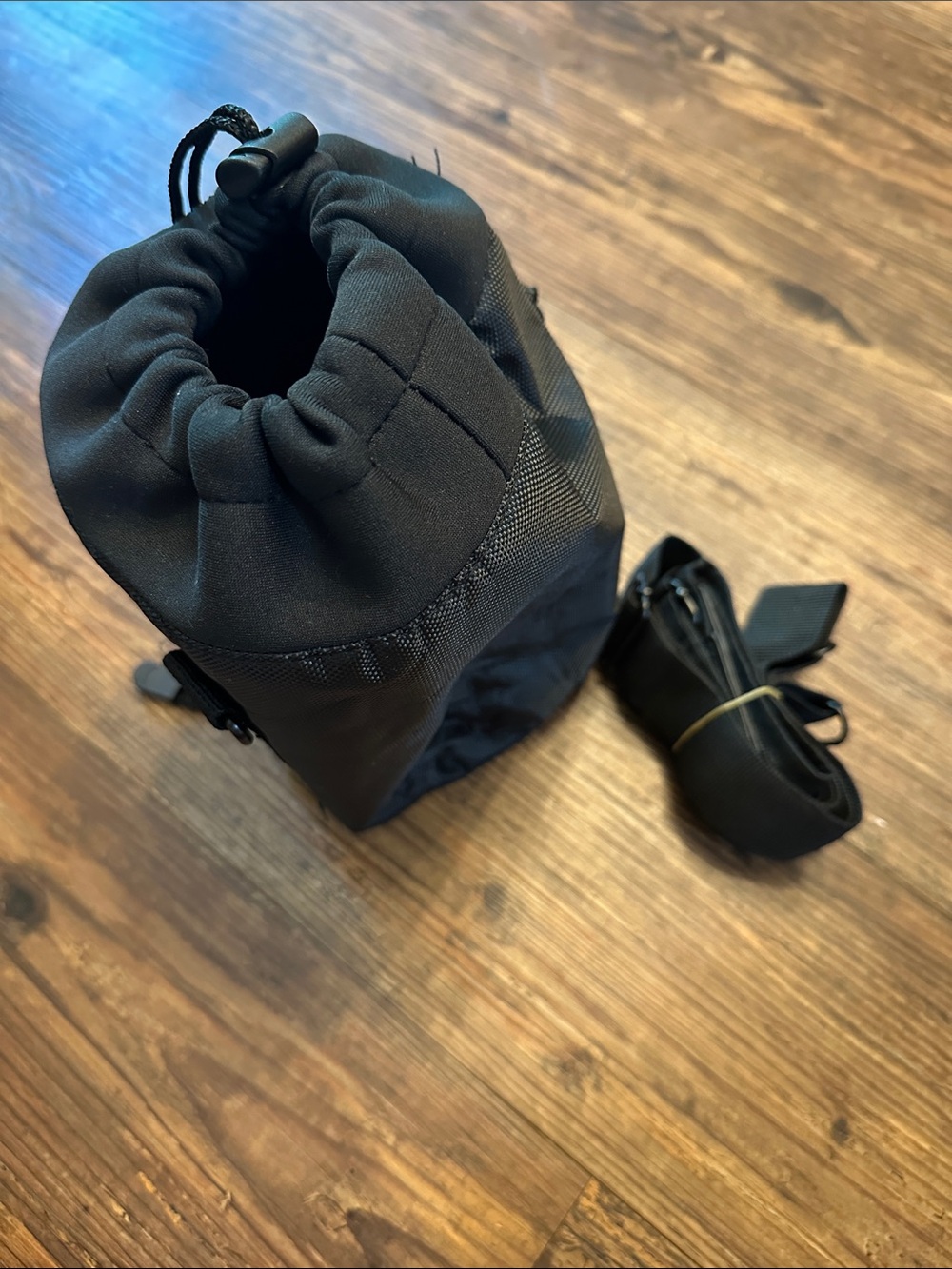 Black Drawstring Water Pouch/Shoulder Bag